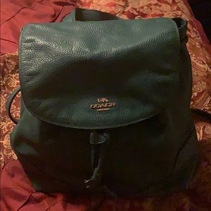 Leather Coach backpack